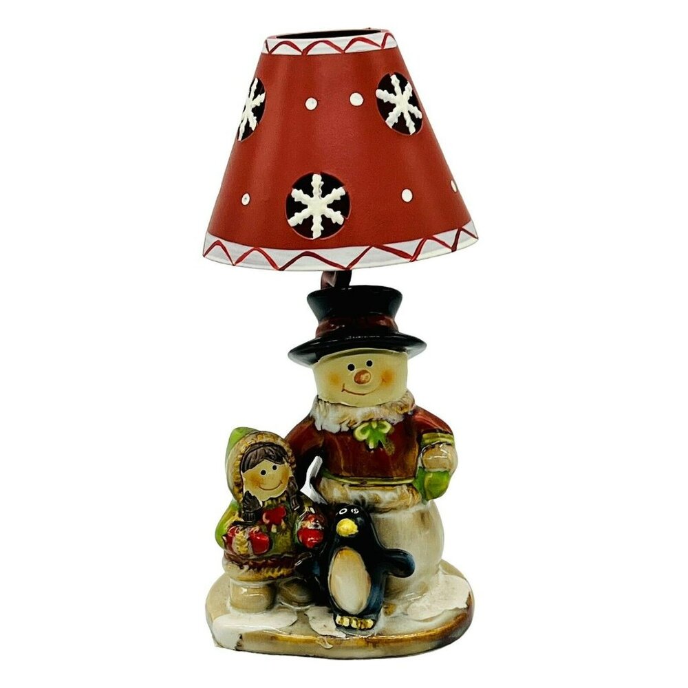 Yankee Candle Tealight Holder Shade Christmas Snowman Penguin Ronnie‎ Walter